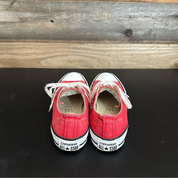 Converse All Star Chuck Taylor OX Low Top Sneakers In Red Ladies Size 8 Mens 6 - Picture 4 of 10